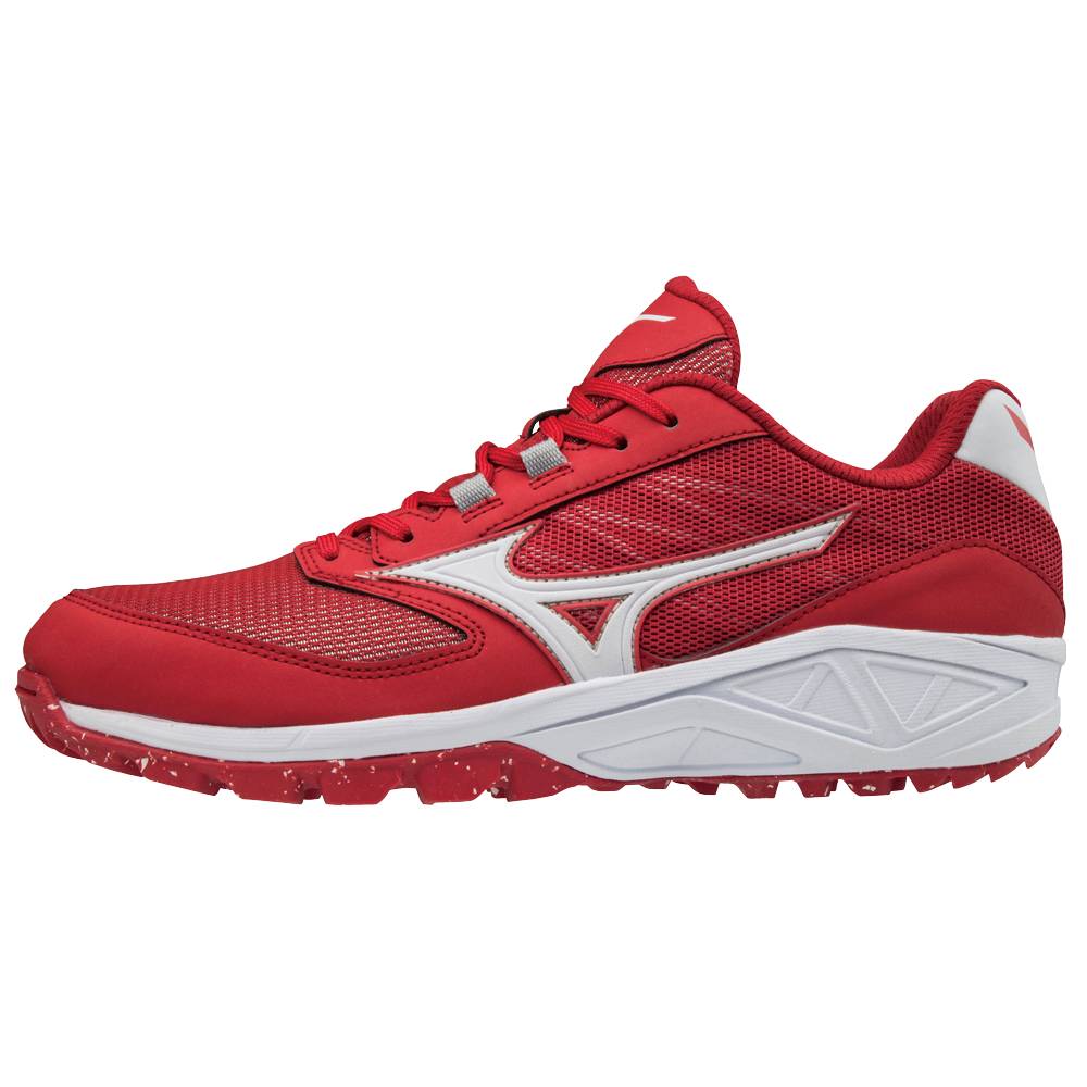 Mens Mizuno Dominant All Surface Low Turf Baseball Shoes Red/White Philippines (BSGCOH159)